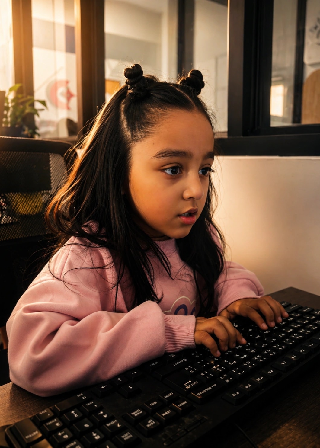 Young Nura Dev student learning coding for kids